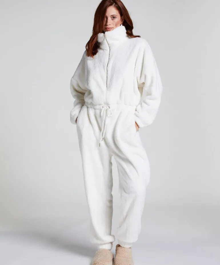 Fleece Onesie - White