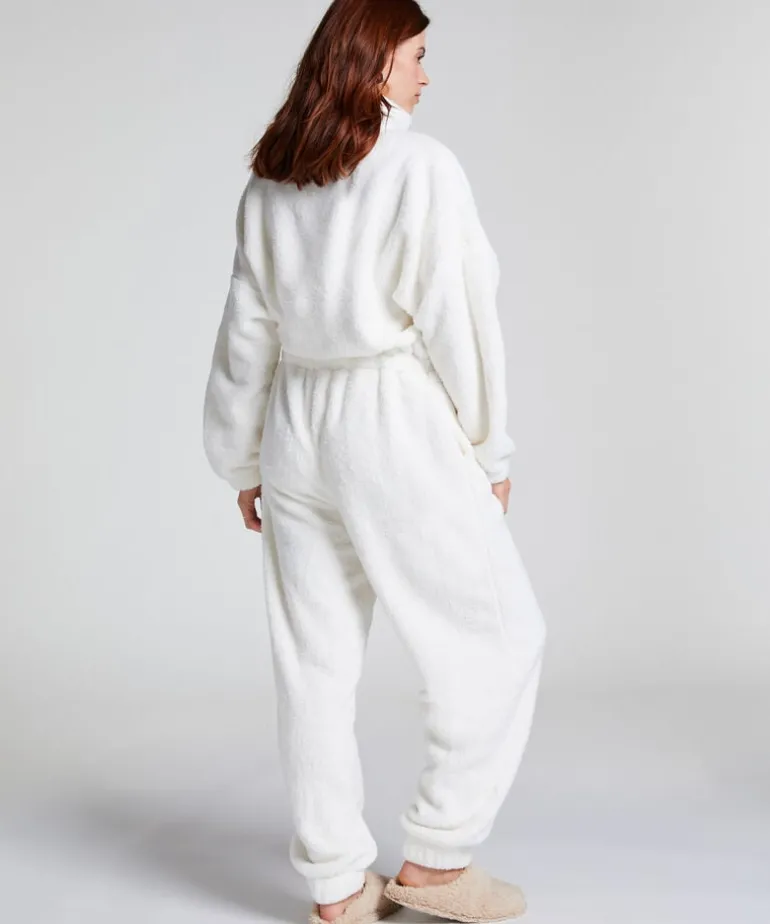 Fleece Onesie - White