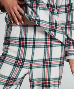 Fleece Pyjama Set - White