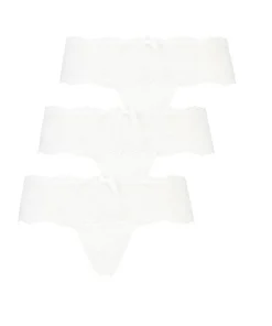 Florence 3-pack boxer thongs - White