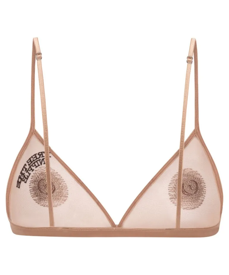 Free The Nipple Bralette - Brown