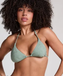 Giselle Triangle Bikini Top - Green
