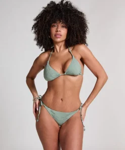 Giselle Triangle Bikini Top - Green