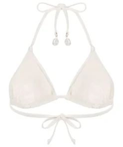 Giselle Triangle Bikini Top - White