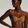 Goldie Shimmer Bikini Top - Yellow