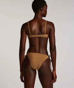 Goldie Shimmer Bikini Top - Yellow