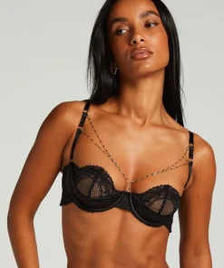 Half-Padded Cup Underwired Bra Belladonna - Black