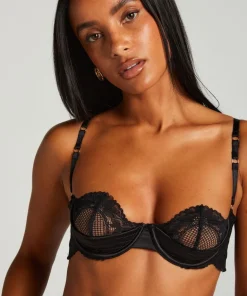 Half-Padded Cup Underwired Bra Belladonna - Black