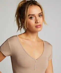 Henley Nightshirt - Beige