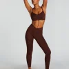 HKMX Crossed High Waisted Leggings - Brown