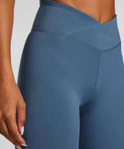 HKMX Crossed High Waisted Leggings - Blue