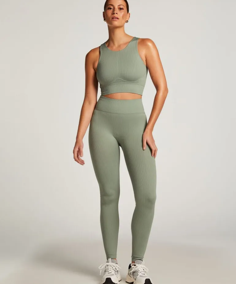 HKMX High waisted seamless sport legging - Green
