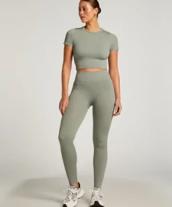 HKMX Seamless Sport Cropped Top - Green