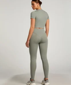 HKMX Seamless Sport Cropped Top - Green