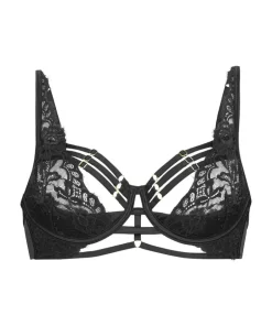 Iggy Half-Padded Underwired Longline Bra - Black