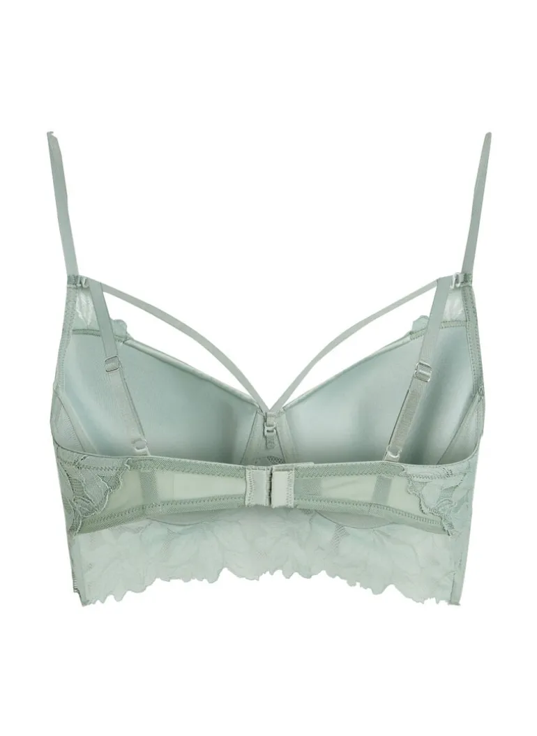 Ingrid Padded Underwired Longline bra - Green