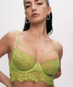 Isabella Non-Padded Underwired Longline Bra - Green