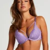 Isabella Padded Push-Up Underwired Bra - Purple