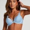 Isabella Padded Push-Up Underwired Bra - Blue