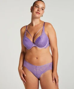 Isabella Padded Push-Up Underwired Bra - Purple