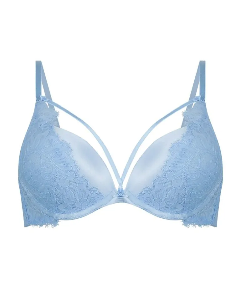 Isabella Padded Push-Up Underwired Bra - Blue