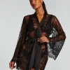 Isabelle Lace Kimono - Black