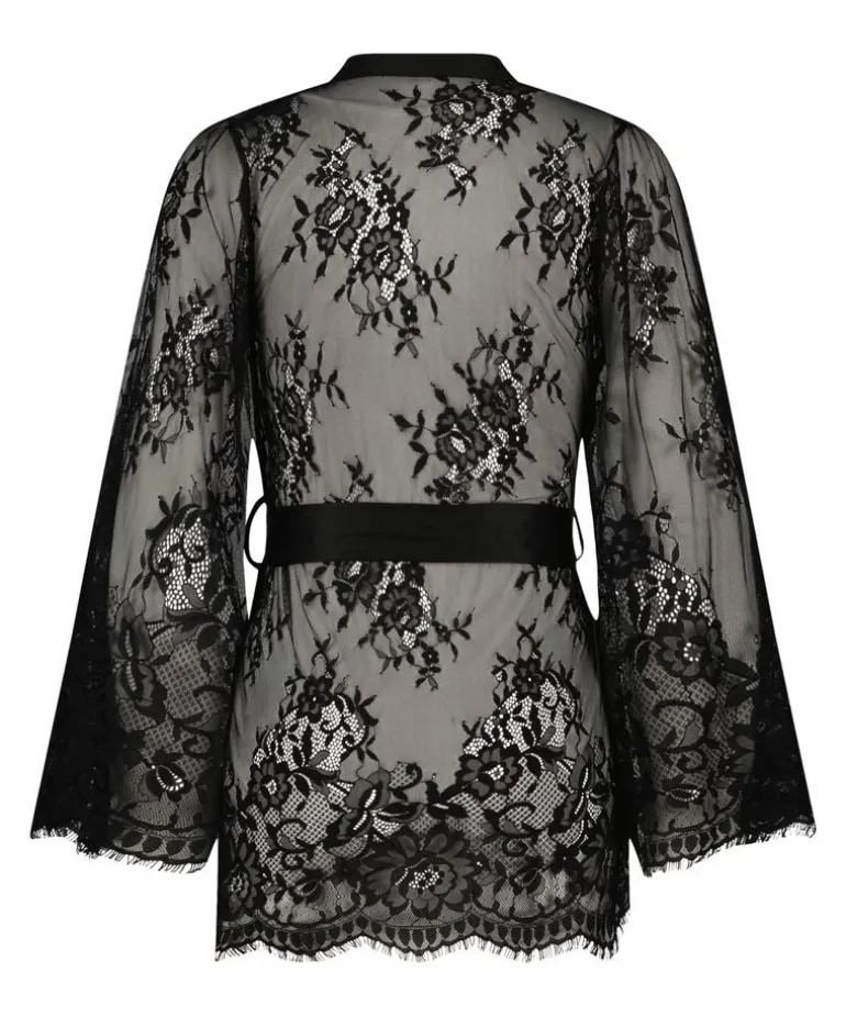 Isabelle Lace Kimono - Black