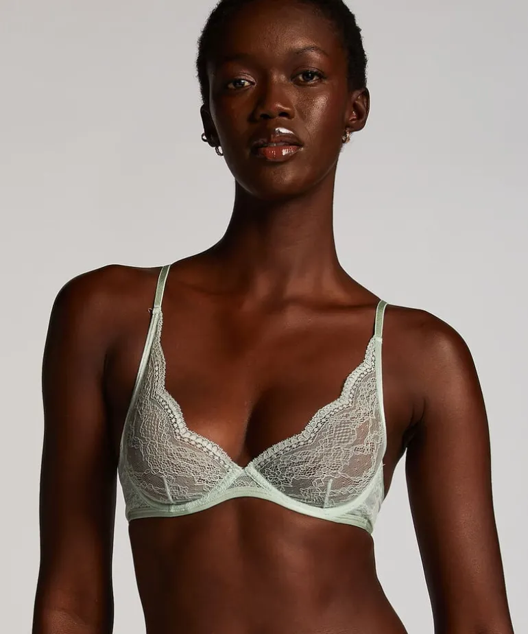 Isabelle Non-Padded Underwired Bra - Green