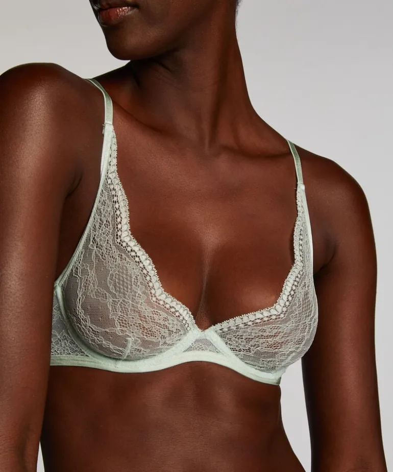 Isabelle Non-Padded Underwired Bra - Green