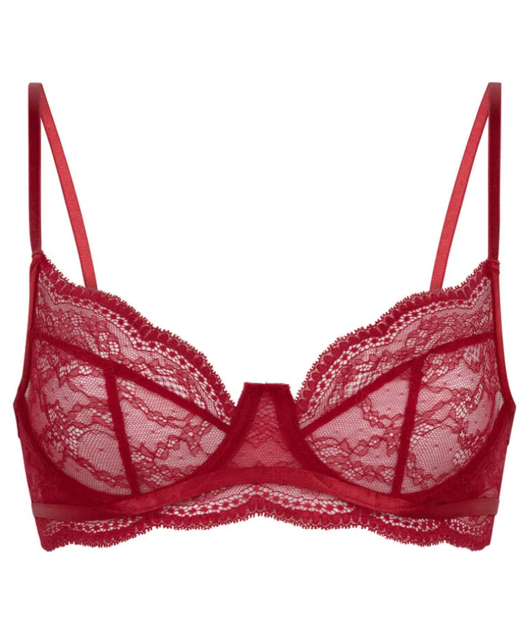 Isabelle Non-Padded Underwired Bra - Red