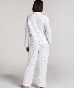 Jacquard Hearts Jacket Longsleeve - White