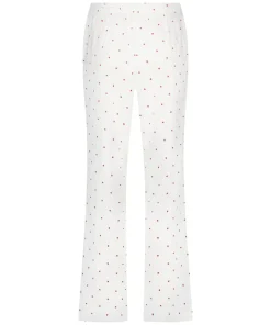 Jacquard Hearts Regular Pyjama Bottoms - White