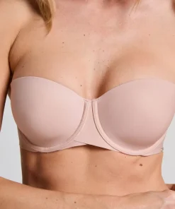 Jane Padded Strapless Underwired Bra - Beige