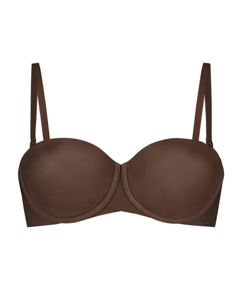 Jane Padded Strapless Underwired Bra - Brown