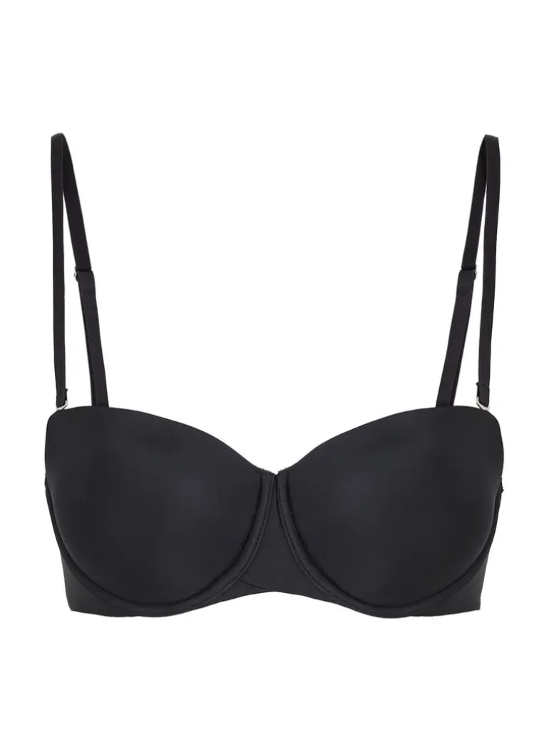 Jane Padded Strapless Underwired Bra - Black