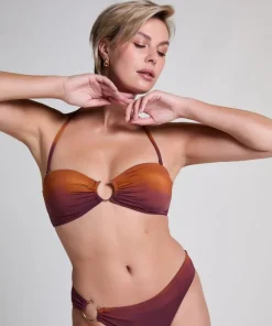 Janiero Bandeau Bikini Top - Purple
