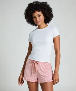 Jersey Ruffled Shorts - Pink