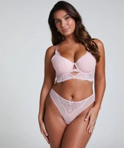 Juliette Padded Longline Underwired Bra - Pink