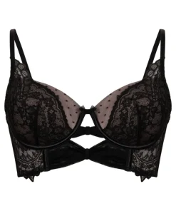 Juliette Padded Longline Underwired Bra - Black