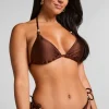 Kallua Triangle Bikini Top - Brown