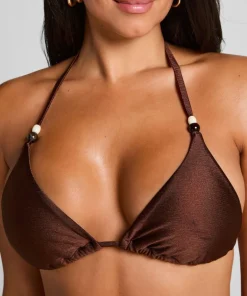 Kallua Triangle Bikini Top - Brown