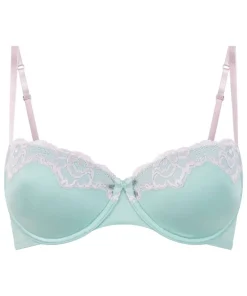 Lace & Shine Padded Underwired Bra - Blue