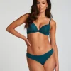 Lace Back Invisible Thong - Blue
