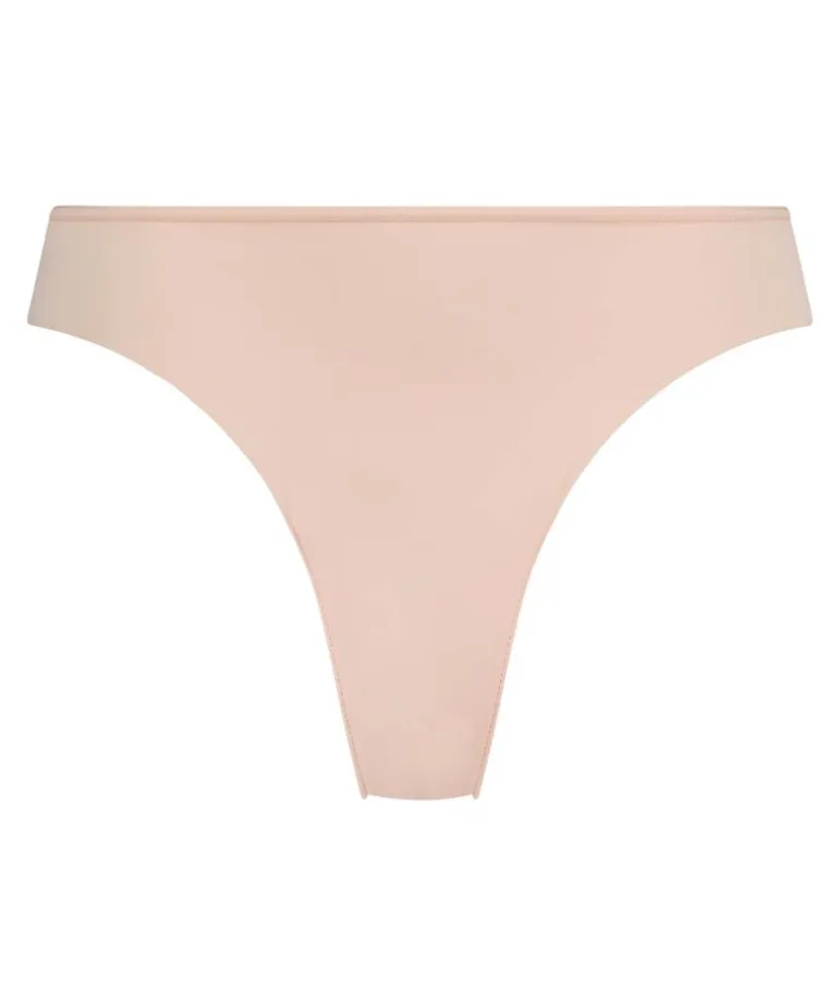 Lace Back Invisible Thong - Pink