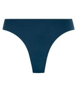 Lace Back Invisible Thong - Blue