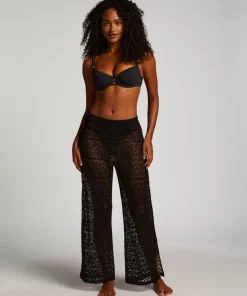 Lace Beach Pant - Black