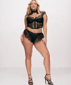 Lace Camille Top - Black
