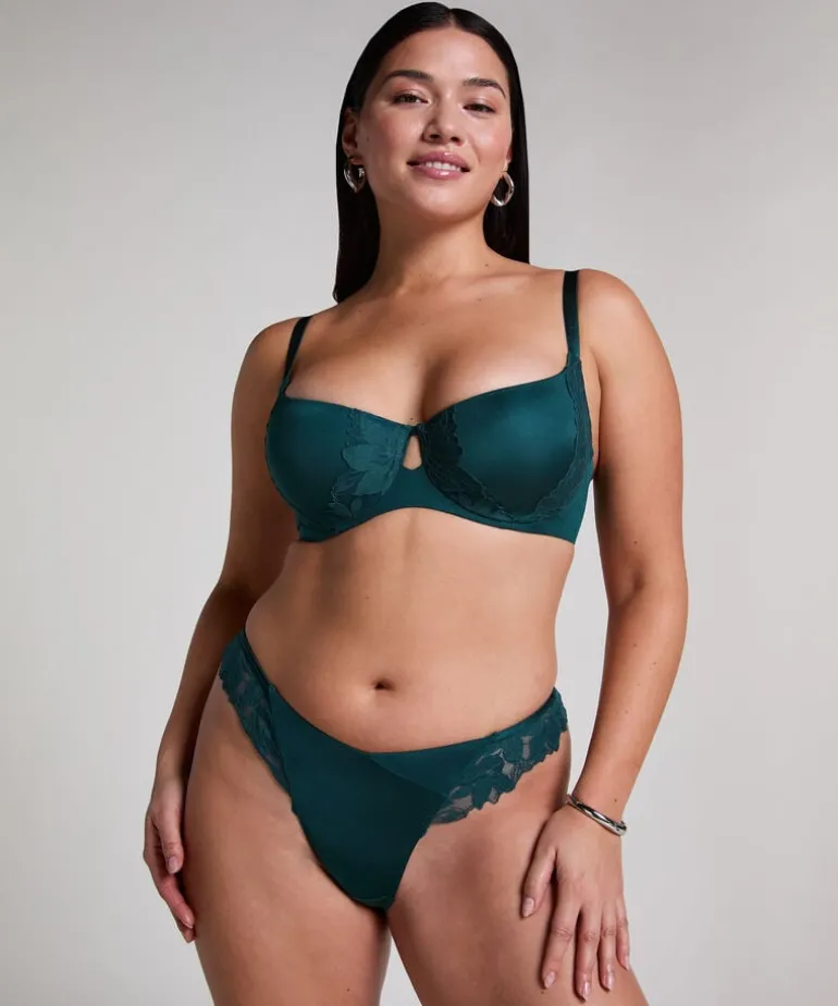 Lana Padded Underwired Bra - Green