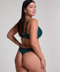 Lana Padded Underwired Bra - Green