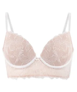 Lauren Padded Underwired Longline Bra - White